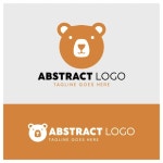 Abstract shape bear icon logo | Premium Vector
