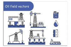 오일 필드 터 아이콘 | 프리미엄 벡터