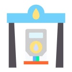 주유소 아이콘 터 이미지는 시티 엘리먼트에 사용할 수 있습니다. | 프리미엄 벡터