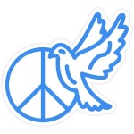 평화주의 아이콘 스타일 | 프리미엄 벡터