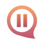 Premium Vector | Pause chat logo gradient design template icon