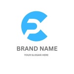 PC205 글자 PC 로고 디자인 | 프리미엄 벡터