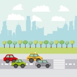 도시의 자동차 | 프리미엄 벡터