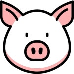 돼지 아이콘 | 프리미엄 벡터