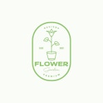 Premium Vector | Plant blooming flowers logo vintage badge