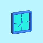 3d clock icon | Premium Vector