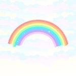 수채화 무지개 테두리입니다. 그린 무지개 배경 | 프리미엄 벡터