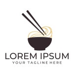 국수 가게 간단한 평면 국수에 대한 국수 아이콘 벡터 국수 로고 | 프리미엄 벡터