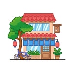 라면이 게 벡터 일러스트 레이 션 | 프리미엄 벡터