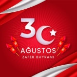 현실적인 30 agustos 배경 | 무료 벡터