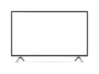 Tv flat screen realistic illustration. white blank monitor. | Premium Vector