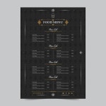 우아한 레스토랑 메뉴 | 무료 벡터