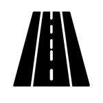 Highway icon set intersection of the road and the bridge illustration symbol sign motorway vector flat | Premium Vector