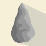 슈퍼 간단한 돌 손으로 그린 도들 스타일 터 디자인 자연 요소 개념 귀여운 돌 | 프리미엄 벡터