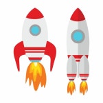 로켓 일러스트 세트 | 프리미엄 벡터