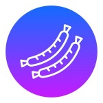 소시지 터 아이콘 | 프리미엄 벡터