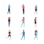 다른 행동을 하는 사람들 | 무료 벡터