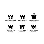 러브 캐슬 로고 | 프리미엄 벡터