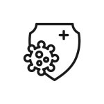 방패 바이러스 아이콘 | 프리미엄 벡터