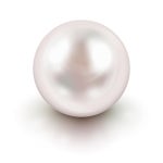 Realistic 3d pearl isolated on white background | Premium Vector