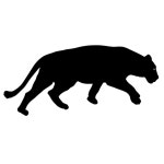 Cheetah black silhouette vector isolated on a white background running cheetah clipart | Premium Vector
