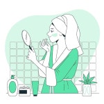 스킨케어 추상 개념 벡터 일러스트 레이 션 | 프리미엄 벡터