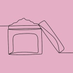 하나의 라인 아트로 스킨 케어 | 프리미엄 벡터