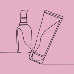 하나의 라인 아트로 스킨 케어 | 프리미엄 벡터