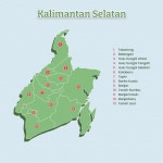 Kelantan 주 지도 그림 말레이시아의 지도 | 프리미엄 벡터