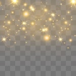 광택. 조명 효과, 황금빛. 하늘에서 빛. 빛, 황금빛 빛, 반짝임. PNG 그림. | 프리미엄 벡터