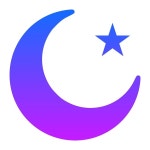 터 일러스트레이션으로 된 달 로고 | 프리미엄 벡터