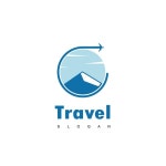 Travel mountain logo design template | Premium Vector