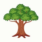 큰 나무에 두 마리 | 무료 벡터