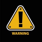 느낌표가 있는 노란색 삼각형 경고 표시 | 프리미엄 벡터