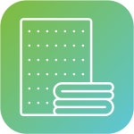 터 디자인 마이크로파이버 천 아이콘 스타일 | 프리미엄 벡터