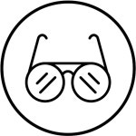 선글라스 아이콘 스타일 | 프리미엄 벡터