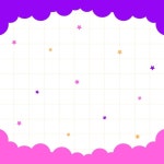 구름과 별을 가진 터 그리드 배경 | 프리미엄 벡터