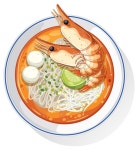 Sea food in a bowl | Premium Vector