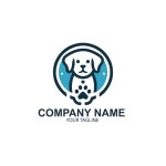 Dog bone logo emblem circle round | Premium Vector Dog bone logo emblem circle round  | Premium Vector