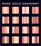 골드 로즈 호일 텍스처 컬렉션 | 프리미엄 벡터