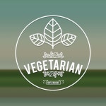 녹색 채식주의자 배지 세트 39Ecosystem39 39Veggie39 및 39100 RAW39 텍스트 | 프리미엄 벡터