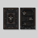 Vintage floral restaurant menu illustration | Premium Vector