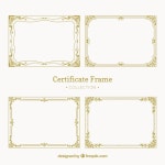 인증서 프레임의 빈티지 팩 | 프리미엄 벡터