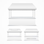 Premium Vector | White blank market stall template