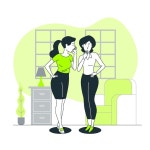 입소문 컨셉 일러스트 | 프리미엄 벡터