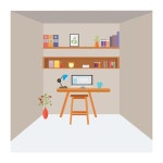 평면 디자인의 세련된 아트 스튜디오 | 무료 벡터