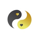 Premium Vector | Ying yang icon in flat style with background