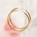 います K18YGフープピアス by Haruiro*jewelry｜ラクマ （G3961）の通販 いやすいタ