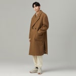 [T.I FOR MEN] 울 혼방 오버핏 더블 코트[익스탠드] | M228MCT553M 울 혼방 오버핏 더블 코트[익스탠드] (M228MCT553M)