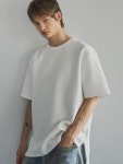 HALBKREIS LAYOUT 에센셜 루즈핏 반팔 티셔츠_White T20034 | 굿 셀렉션, 굿 서비스 굿웨어몰